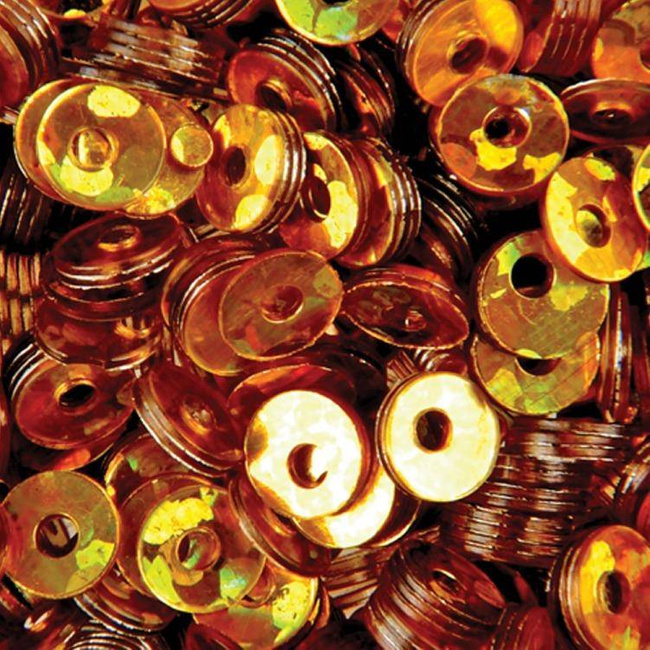 Cekiny, Kółka z dziurką hologramowe złote Niko