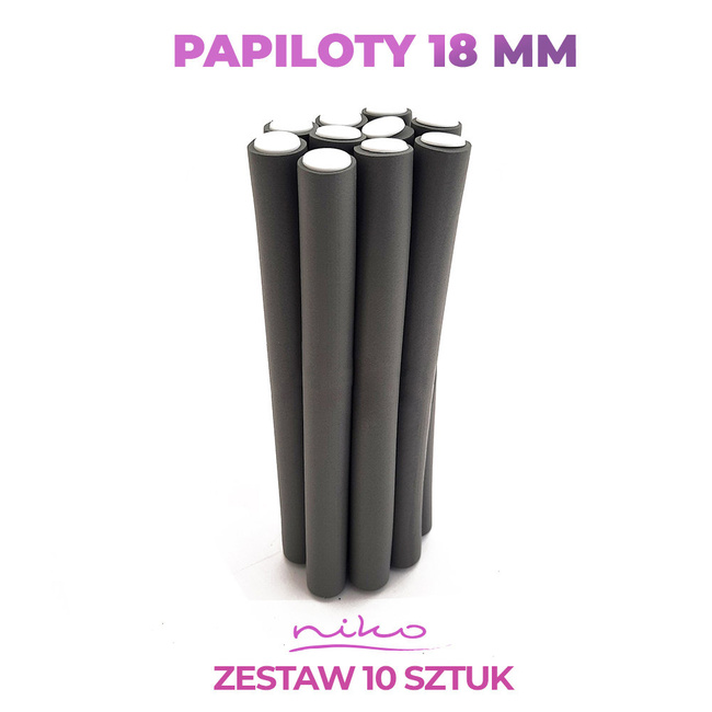 Papiloty do włosów grube średnica 18 mm 10 sztuk