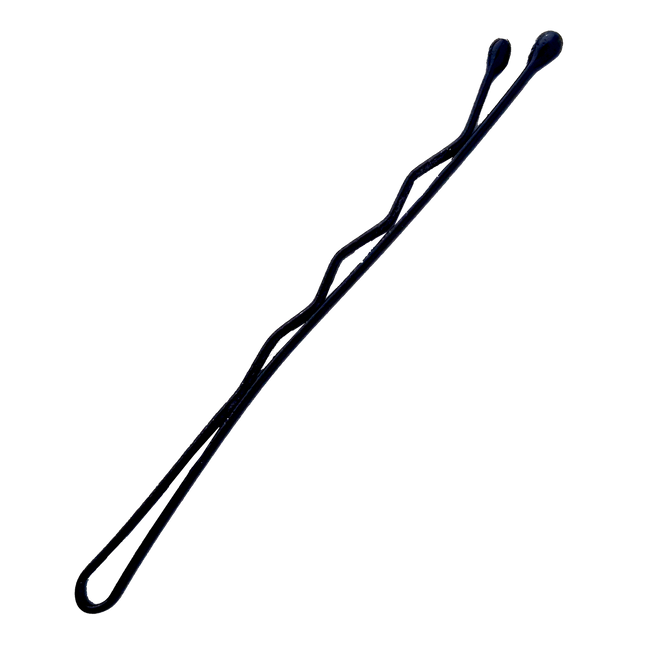 Wsuwki karbowane z kulkami czarne La Rosa 6 cm