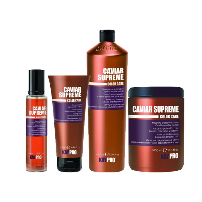 Duży zestaw KAYPRO Caviar Supreme ochrona koloru włosów z kawiorem