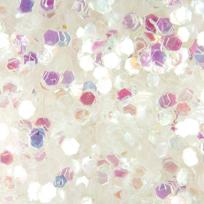 Brokat hologramowy do paznokci plastry miodu biały