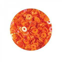 Cekiny, Kółka z dziurką hologramowe pomarańczowe Niko