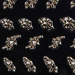 Naklejki na paznokcie złote z cyrkonią