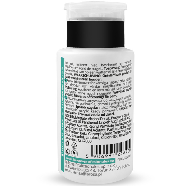 La Rosa Zmywacz bezacetonowy Colour Remover 190 ml