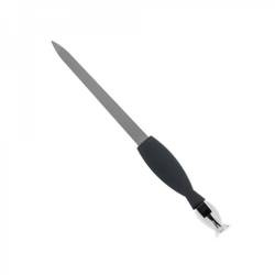 Pilnik szaforowy do paznokci z radełkiem uchwyt Soft Touch 10 cm