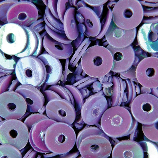 Cekiny, Kółka z dziurką hologramowe fioletowe Niko