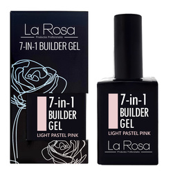 La Rosa Żel Do Paznokci Budujący Podkładowy 7w1 Light Pastel Pink UV/LED 15 ml