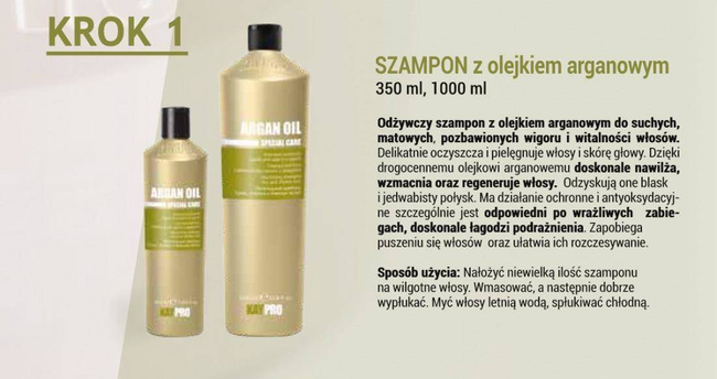 KAYPRO ARGAN Szampon z olejkiem arganowym - nawilża i regeneruje włosy 350 ml