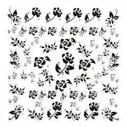 Naklejki na paznokcie kwiatki z cyrkonią