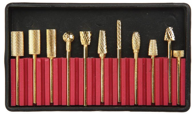 Frezy karbidowe do manicure zestaw 12 sztuk