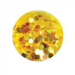 Brokat hologramowy do paznokci duży plastry miodu żółty