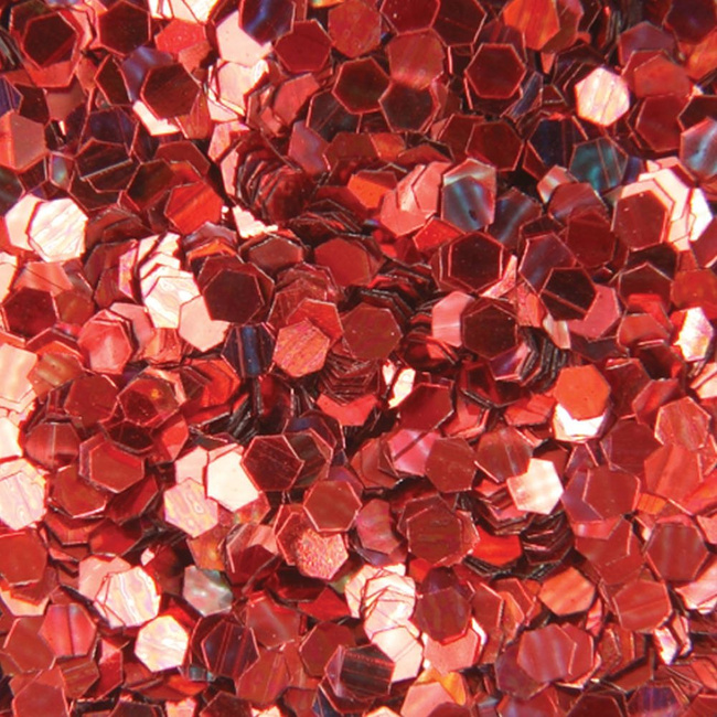 Brokat hologram plastry miodu 1 mm - czerwony