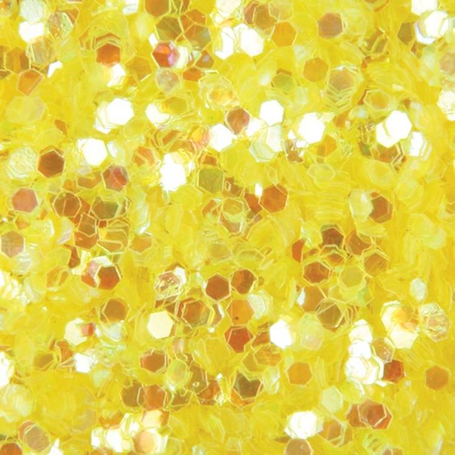 Brokat hologramowy plastry miodu 1mm żółty K4550