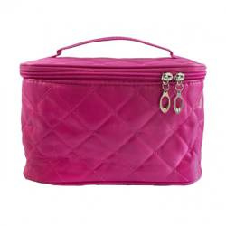 Różowy kuferek kosmetyczka z lusterkiem