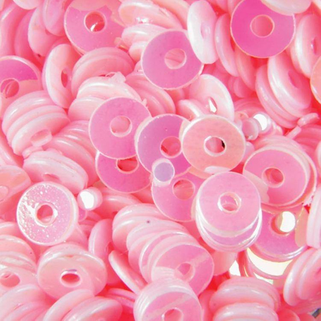 Cekiny, Kółka z dziurką hologramowe różowe Niko