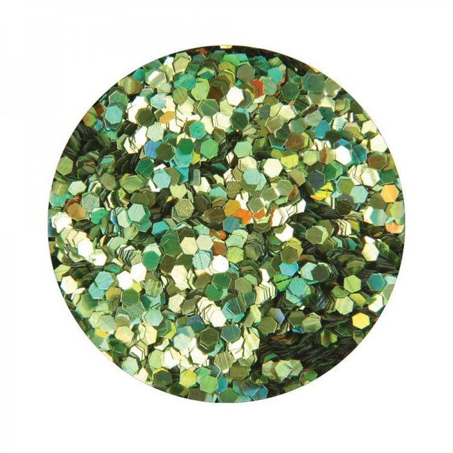 Brokat hologramowy do paznokci plastry miodu zielony