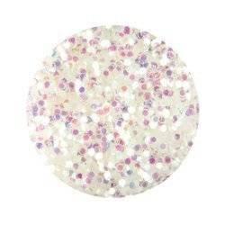 Brokat hologramowy do paznokci duży plastry miodu biały