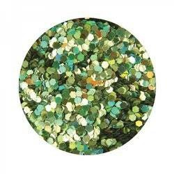 Brokat hologramowy do paznokci plastry miodu zielony