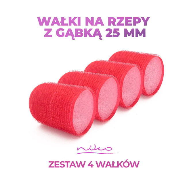 Wałki duże do włosów do spania na rzepy z gąbką 50 mm