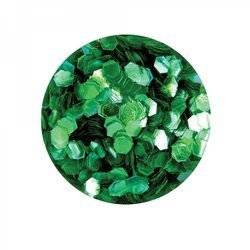 Brokat hologramowy do paznokci duży plastry miodu zielony