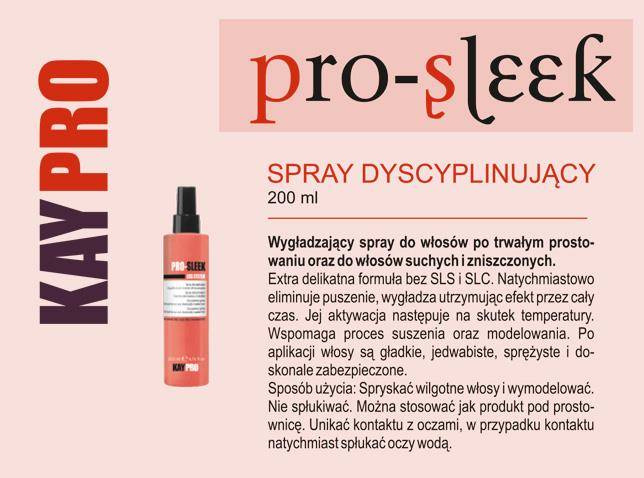 KAYPRO Liss Pro-Sleek Szampon BEZ SLS i SLC wygładzający po zabiegu prostowania 350 ml