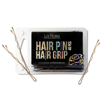 Wsuwki karbowane z kulkami złote La Rosa 6 cm