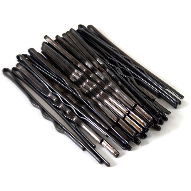 Wsuwki karbowane brązowe La Rosa 6 cm