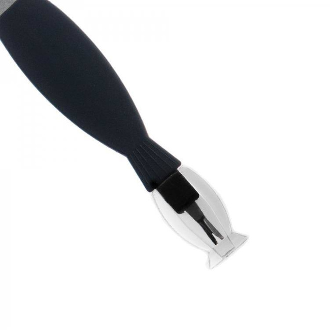 Pilnik szafirowy do paznokci z radełkiem uchwyt Soft Touch 8 cm