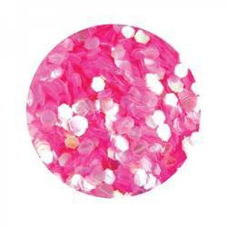 Brokat hologramowy do paznokci duży plastry miodu różowy