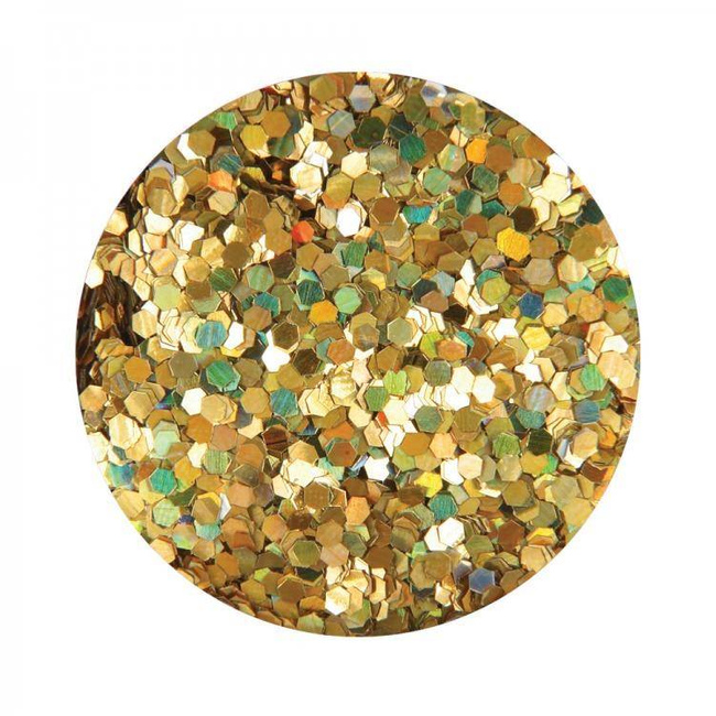 Brokat hologramowy do paznokci plastry miodu złoty