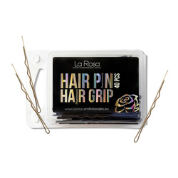 Wsuwki karbowane złote La Rosa 6 cm