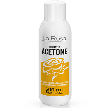 LaRosa ACETON KOSMETYCZNY 500 ml najmocniejsza formuła z dodatkami chroniącymi paznokcie i skórę wokół paznokcia