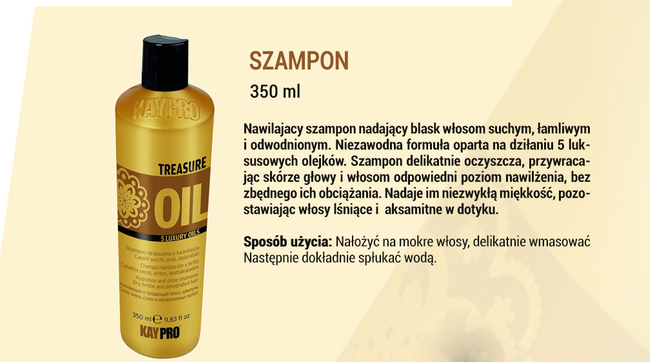KAYPRO TREASURE OIL Odżywka dwufazowa z 5 luksusowymi olejkami 200 ml