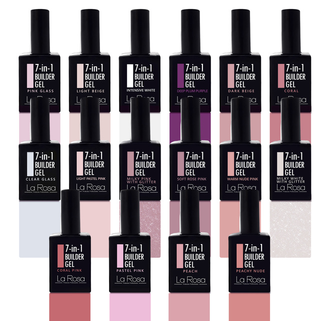 La Rosa Żel Do Paznokci Budujący Podkładowy 7w1 Coral Pink UV/LED 15 ml