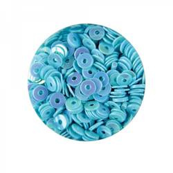 Cekiny, Kółka z dziurką hologramowe turkusowe Niko