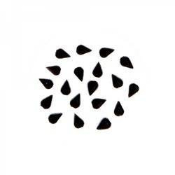 Cyrkonie na paznokcie czarne łezki