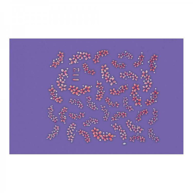 Naklejki na paznokcie małe czerwone kwiatki