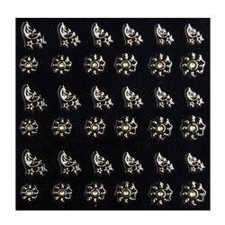 Naklejki na paznokcie złote słońce księżyc gwiazy z cyrkonią