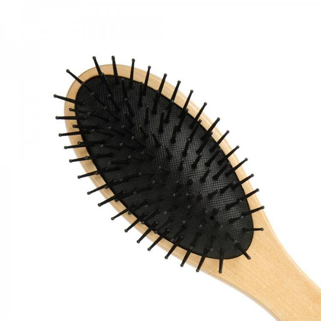 Szczotka do włosów drewniana - nylonowe igły