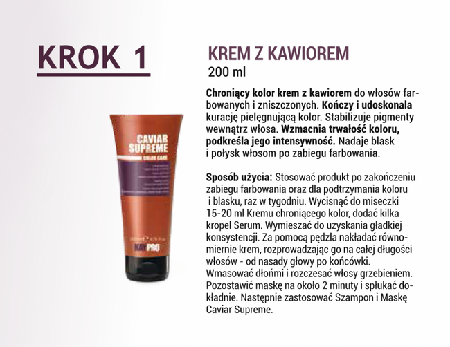 KAYPRO Zestaw Caviar Supreme Ochrona Koloru chroniąca kolor z kawiorem
