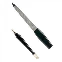 Pilnik szafirowy do paznokci 3w1 z radełkiem i kopytkiem